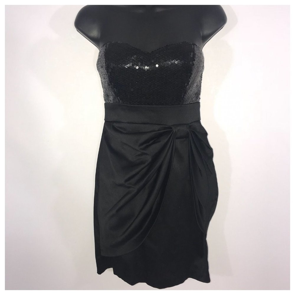 Black and Sequin Cocktail Party Dress Junior Small
